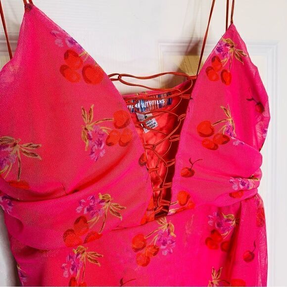UO Bright Side Lace-Up Mini Dress Size Small - Picture 8 of 16